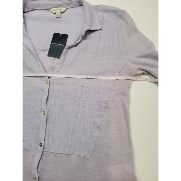 LUCKY BRAND NWT. LILAC COLOR COTTON/MODAL TOP SIZE XS - Picture 10 of 13